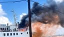Kapal KM Prince Soya Terbakar di Pelabuhan Samarinda