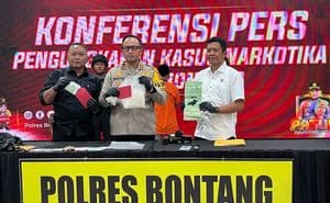 Sat Resnarkoba Polres Bontang Ungkap Kasus Penyelundupan Kasus Sabu Jumlah Besar