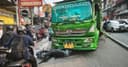 Diduga Rem Blong, Truk Pembawa Sembako Tabrak Motor di Turunan Rapak Balikpapan