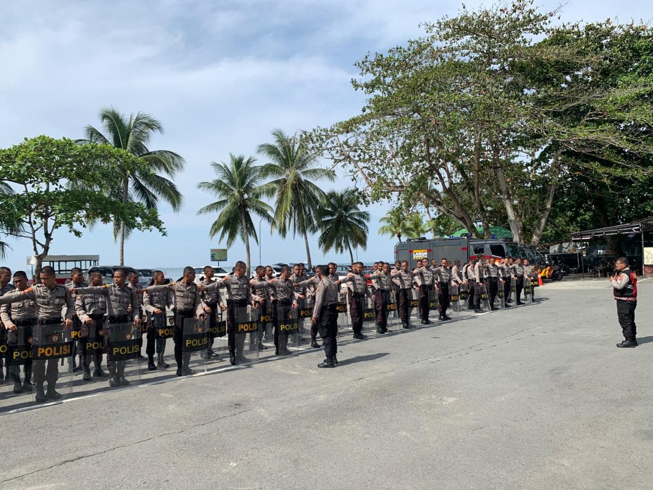 latihan Dalmas Polda Kaltim
