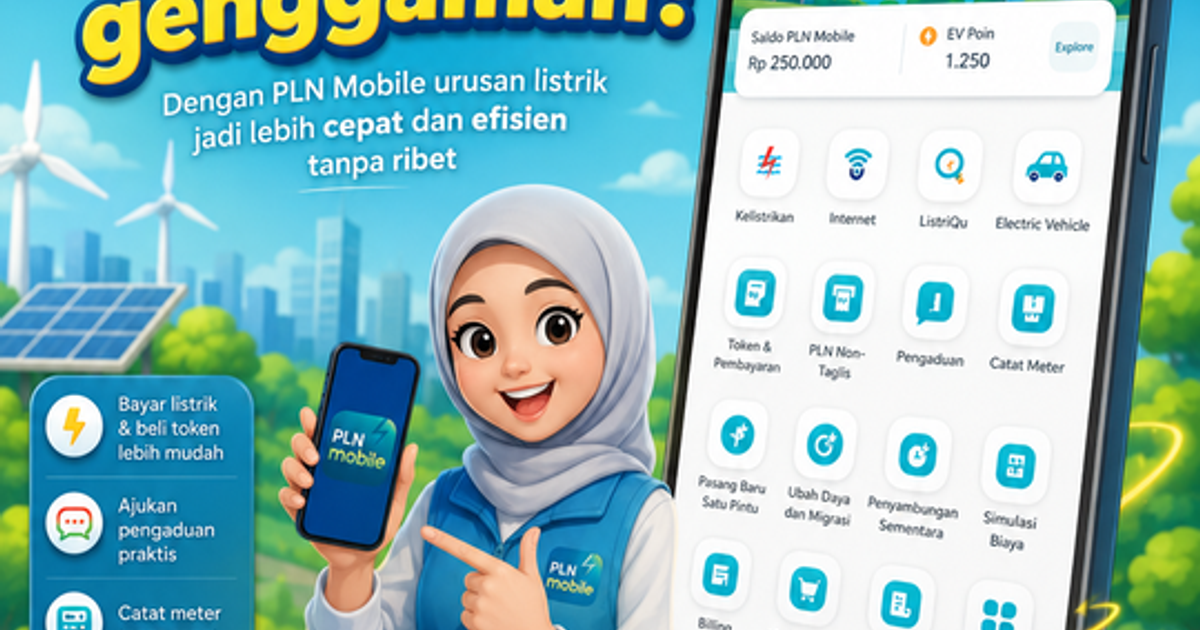 Tak Perlu Antre! Bayar Listrik Awal Bulan Kini Cukup Lewat PLN Mobile ...