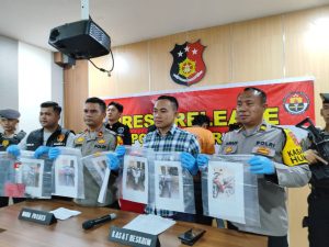 Pers rilis kasus curanmor di Polres Berau (Foto: ist)