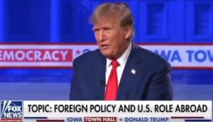Mantan Presiden Amerika Serikat Donald Trump dalam acara diskusi yang digelar Fox News (Foto: ig/realdonaldteump)