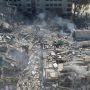 Reruntuhan akibat perang Israel Palestina (foto: Reuters)