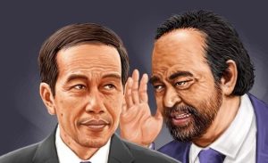 Ilustrasi Jokowi dan Surya Paloh (detik)