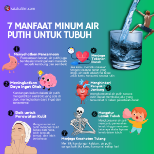 Infografis manfaat minum air putih (aset: katakaltim)