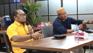 Pertemuan Ketua DPD I Golkar Kutim Kasmidi Bulang dengan Ketua DPD NasDem Kutim Arfan (aset: katakaltim.com)