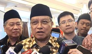 Eks Ketua Pengurus Besar Nahdatul Ulama (PBNU), Said Aqil Siradj, saat ditemui wartawan usai peluncuran kerjasama Indonesia-Tiongkok di bidang kebudayaan dan pendidikan (aset: tempo)