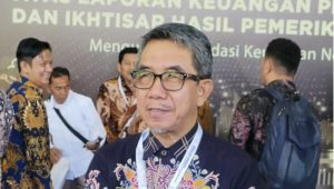 Bupati Kutim Ardiansyah Sulaiman saat menghadiri undangan Badan Pemeriksa Keuangan (BPK) Republik Indonesia di Jakarta Convention Center (JCC), Senayan pada Senin 8 Juli 2024