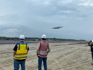 Uji Coba Landasan Bandara VVIP IKN di PPU (aset: Hlm/katakaltim)