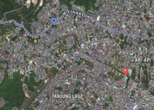 Peta Kota Bontang (aset: ss/googlemaps)