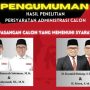 Pengumuman hasil penelitian persyaratan administrasi Pasangan Calon Bupati dan Wakil Bupati Kutim oleh KPU Kabupaten Kutim (aset: KPU Kutim)