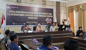 sosialisasi regulasi kampanye dan pelaporan dana kampanye Pilkada Serentak 2024, Rabu (18/9). (aset: caca/katakaltim)