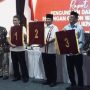 3 paslon kepala daerah Kota Balikpapan dalam pengambilan nomor urut di KPU Balikpapan (aset: hilman/katakaltim)