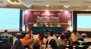 Komisi Pemilihan Umum (KPU) Kota Balikpapan secara resmi telah menetapkan sebanyak 520.986 Daftar Pemilih Tetap (DPT) untuk pemilihan Gubernur dan Wakil Gubernur Kalimantan Timur, serta Wali Kota dan Wakil Wali Kota Balikpapan dalam Pilkada Serentak 2024, dalam rapat pleno terbuka, Kamis (19/9/2024) (aset: hilman/katakaltim)