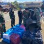 Satgas Pamtas RI-Malaysia gagalkan penyelundupan 240 kaleng minuman keras di wilayah perbatasan (aset: hilman/katakaltim)