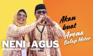 Bapaslon kepala daerah Kota Bontang, Neni Moerniaeni dan Agus Haris (aset: agu/katakaltim)