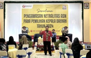 Badan Pengawas Pemilu (Bawaslu) Kota Bontang menggelar sosialisasi pengawasan netralitas Aparatur Sipil Negara (ASN) pada Pemilihan Kepala Daerah (Pilkada) 2024, di Hotel Bintang Sintuk, Jumat (4/10/2024) (aset: galang/katakaltim)