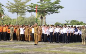 Pengawai Pemerintah Kota Bontang gelar Apel di halaman Kantor Wali Kota Bontang pada Senin 7 Oktober 2024 (aset: prokompim)