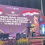 Komisi Pemilihan Umum (KPU) Kota Samarinda, menggelar Konsolidasi Daerah Tingkat Kota dalam Pilkada Serentak 2024, di GOR Universitas 17 Agustus, Minggu (13/10/2024) malam. (aset: puji/katakaltim)