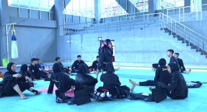 Suasana TC pencak silat di Gedung Pencak Silat Polder Air Hitam, Samarinda (aset: nirma/katakaltim)