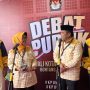 Paslon kepala daerah Kota Bontang Neni Moerniaeni dan Agus Haris dalam konferensi pers (aset: agu/katakaltim)