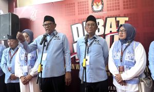 Konferensi pers setelah debat paslon Pilkada Bontang (aset: agu/katakaltim)