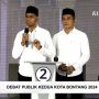 Paslon kepala daerah Kota Bontang Sutomo Jabir dan Nasrullah saat menjawab kebijakan apa akan dikeluarkannya ihwal penyandang disabilitas. (aset: tangkapan layar/youtube KPU Bontang)