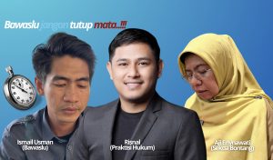 Ismail Usman (Bawaslu), Risnal (Praktisi Hukum), Aji Erlynawati (Sekda Bontang). (aset: agu/katakaltim)