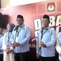 Calon Wali Kota Bontang Basri Rase bersama Calon Wakil Wali Kota Bontang Chusnul Dhihin saat konferensi pers pasca debat perdana Pilkada Bontang (aset: agu/katakaltim.com)