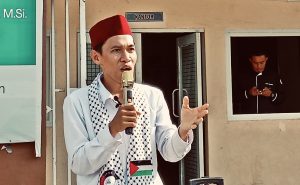 Ahmad Aswar Alimuddin, aktivis Filsafat Islam Nusantara yang kini bergelut dalam gerakan-gerakan seruan di Indonesia ihwal perjuangan, kemerdekaan dan hak-hak rakyat Palestina. (dok: agu/katakaltim.com)