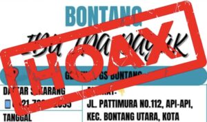 Pamflet hoax pengobatan tradisional Ida Dayak di Kota Bontang. (Dok: yub/katakaltim)