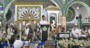 Wali Kota Balikpapan Rahmad Mas'ud dalam agenda Haul KH Achmad Syarwani Zuhri yang digelar di Pondok Pesantren Al Islami Syech Muhammad Irsyad Al Banjari, di Balikpapan Utara, Minggu 18 Januari 2025 (dok: hlm/katakaltim)