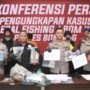 Konferensi Pers Polres Bontang terkait tersangka pengebom ikan pada Jumat 17 Januari 2025 (dok: yub/katakaltim)