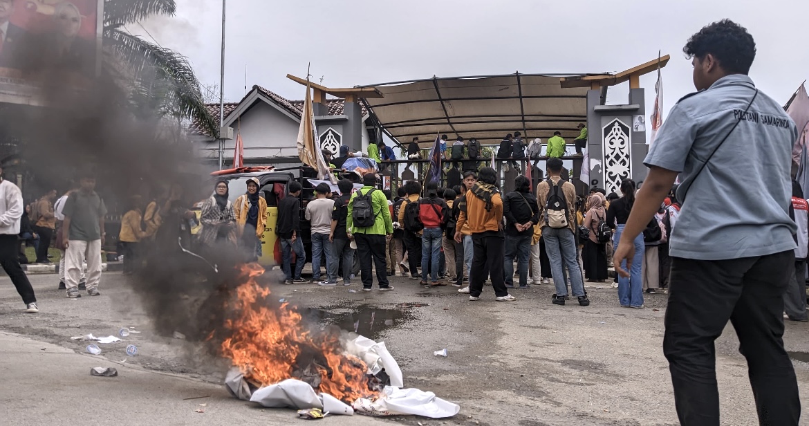 Suasana demonstrasi (dok: galang/katakaltim)