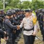Apel Pengembalian BKO Brimob Polda Kaltim Usai Rangkaian PSU Kukar (dok: caca/katakaltim)