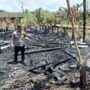 Tiga rumah di Desa Lekaq Kidau, Kecamatan Sebulu, Kabupaten Kutai Kartanegara (Kukar) ludes dilalap si jago merah. (dok: Polsek Sebulu).