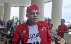 Ketua Federasi Persatuan Buruh Militan Konfederasi Kongres Aliansi Serikat Buruh Indonesia (FPBM KASBI) Kutim, Andre (dok: caca/katakaltim)