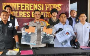Konferensi pers Polres Bontang, Rabu 7 Mei 2025 (dok: agu/katakaltim)