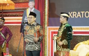 Menteri Kebudayaan RI, Fadli Zon, saat menghadiri penobatan Raja Kebudayaan Banjar, Selasa 6 Mei 2025 (dok: @/fadlizon)