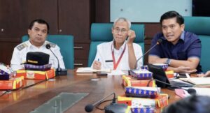 Wakil Wali Kota Bontang, Agus Haris, saat berkunjung ke Kantor Gubernur Kalimantan Timur, Rabu 7 Mei 2025, membahas masalah galian C (dok: prokompim)