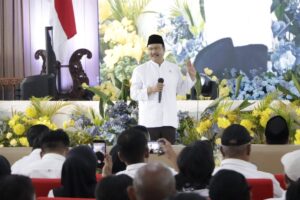 Menteri Sosial (Mensos) Saifullah Yusuf dalam dialog pilar-pilar sosial di Gedung Olah Bebaya, Komplek Rumah Jabatan Gubernur pada Sabtu 10 Mei 2025 (dok: pemprovkaltim)