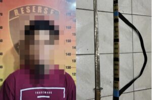 Pelaku pembacokan di Kukar ditangkap polisi (dok: Humas Polres Kukar)