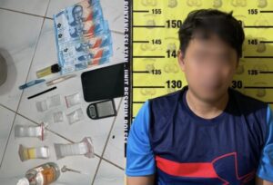 Barang bukti narkoba dan pengedar narkoba ditangkap kepolisian Bontang (dok: Agu/katakaltim)