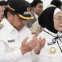 Wali Kota Bontang, Neni Moerniaeni (kanan) dan Wakil Wali Kota Bontang Agus Haris (kiri) (dok: prokompim)