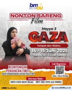 Film Hayya 3 Gaza akan tayang di bioskop Bontang Citimall (dok: LAZ BMBU)