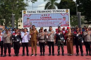 Lomba PBB Hari Bhayangkara Ke-79 Polres Kutim (dok: ist)