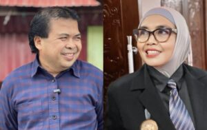Wali Kota Bontang, Neni Moerniaeni (kanan) dan Wakil Wali Kota Bontang, Agus Haris (kiri) (dok: kolase/agu/katakaltim)