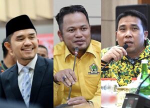 Politisi Golkar Kaltim, dr. Andi Satya Adi Saputra (kiri), Rudy Mas’ud (tengah) dan Muhammad Husni Fahruddin (kanan). (Dok: kolase/agu/katakaltim)
